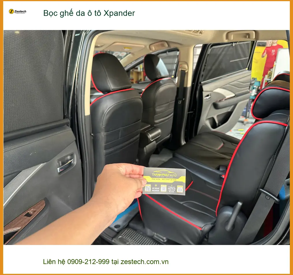 Anh Quang bọc ghế da Xpander tại Quận Bình Thạnh để nội thất xe thêm sang trọng