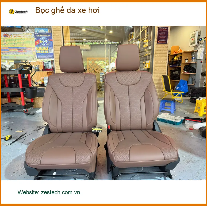 Anh Quang bọc ghế da xe Toyota Vios tại Quận Tân Bình vì ghế zin đã xuống cấp trầm trọng ảnh thực tế 4