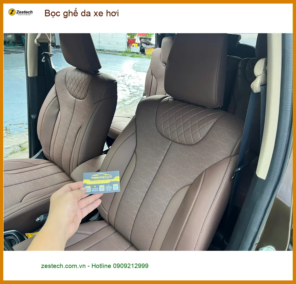 Anh Minh bọc ghế da xe hơi Hyundai Accent tại Hóc Môn để nội thất sang trọng hơn ảnh thực tế 2