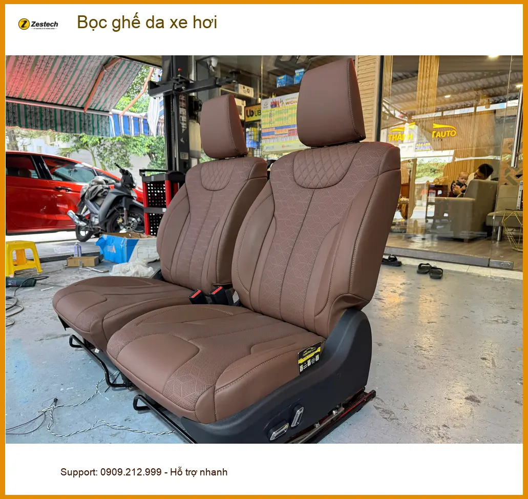 Cô Thảo bọc ghế da xe hơi Hyundai Accent tại Quận Thủ Đức vì nội thất xe cũ đã xuống cấp ảnh thực tế 4
