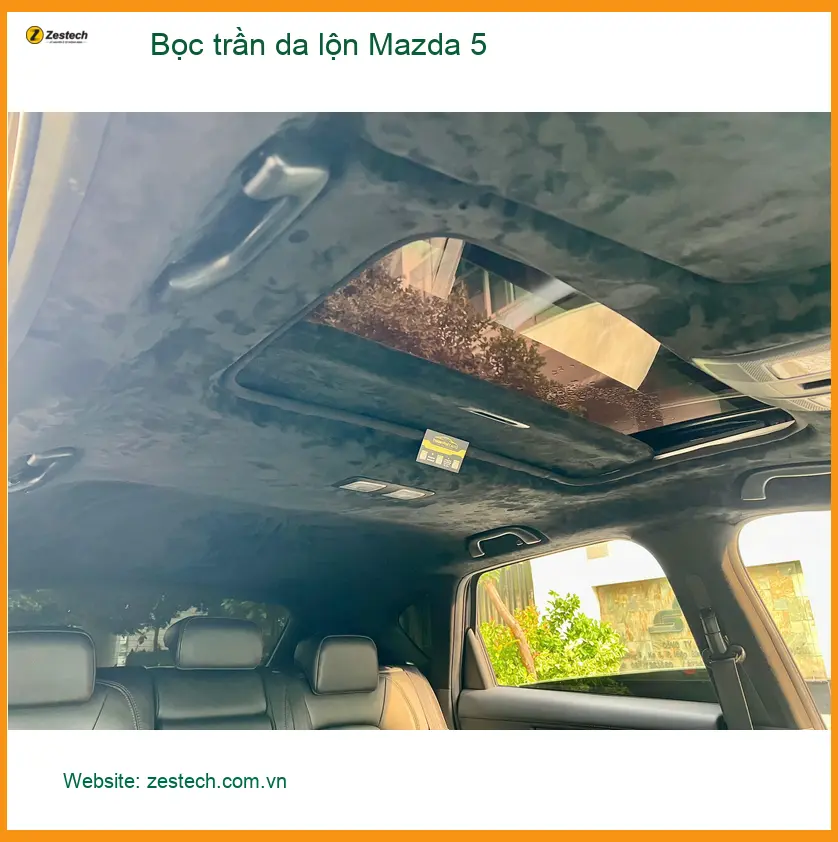Chú Tấn bọc trần da lộn Mazda 5 tại Quận 2 để nâng tầm không gian xe ảnh thực tế 5