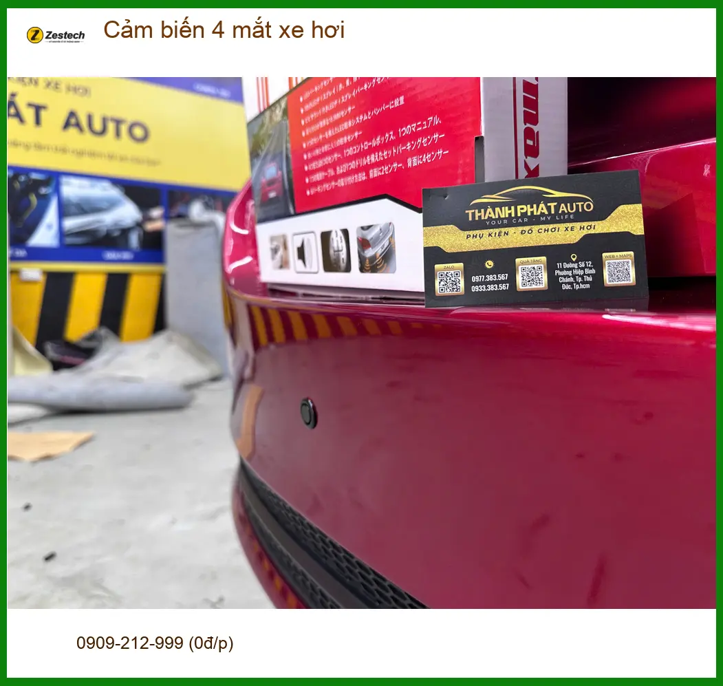 Chú Tùng lắp cảm biến 4 mắt xe hơi Kia Carnival tại Nhà Bè để đỗ xe an toàn hơn ảnh thực tế 4