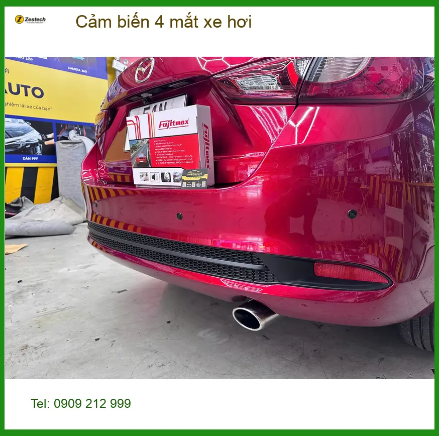Chị Diệu lắp cảm biến 4 mắt xe hơi cho Kia K3 tại Quận 7 để đỗ xe dễ dàng hơn ảnh thực tế 4