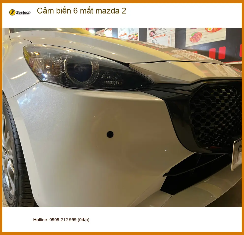 Anh Quang lắp cảm biến 6 mắt Mazda 2 tại Quận Thủ Đức tránh va chạm khi đỗ xe