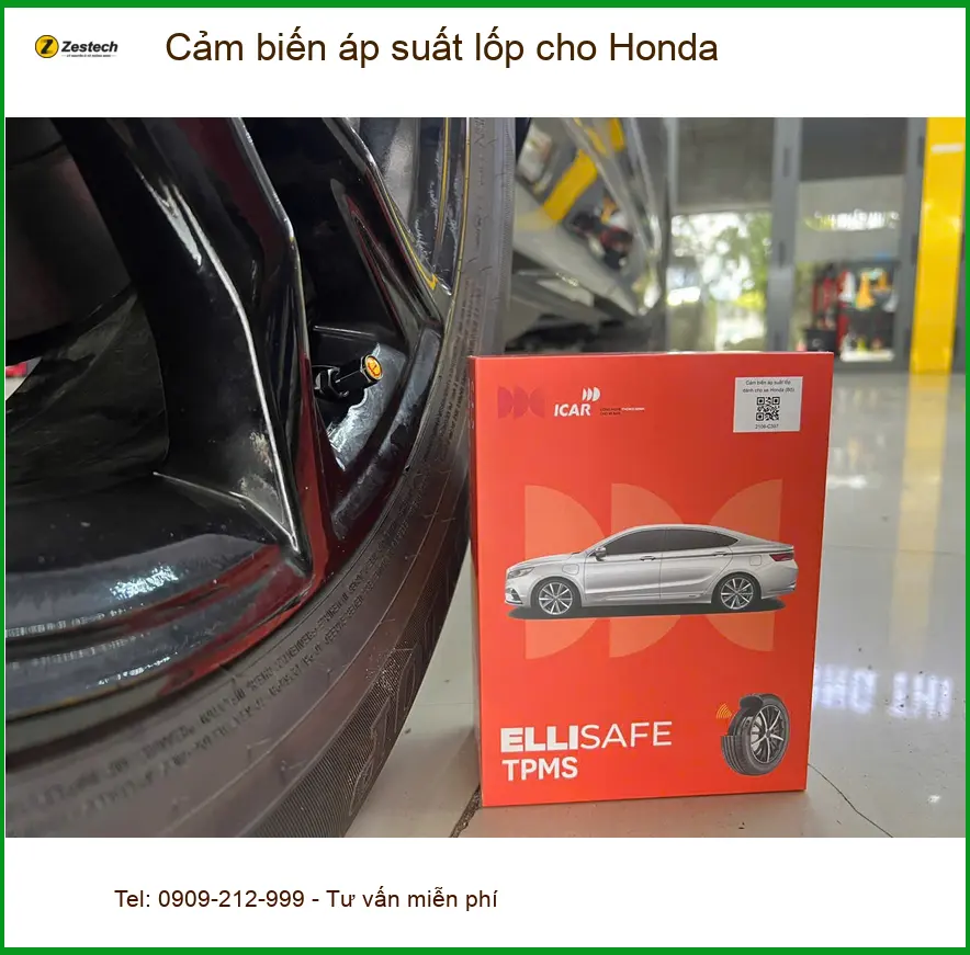 Anh Tùng lắp cảm biến lốp Honda Civic Quận 12 để lái xe an toàn hơn ảnh thực tế 3