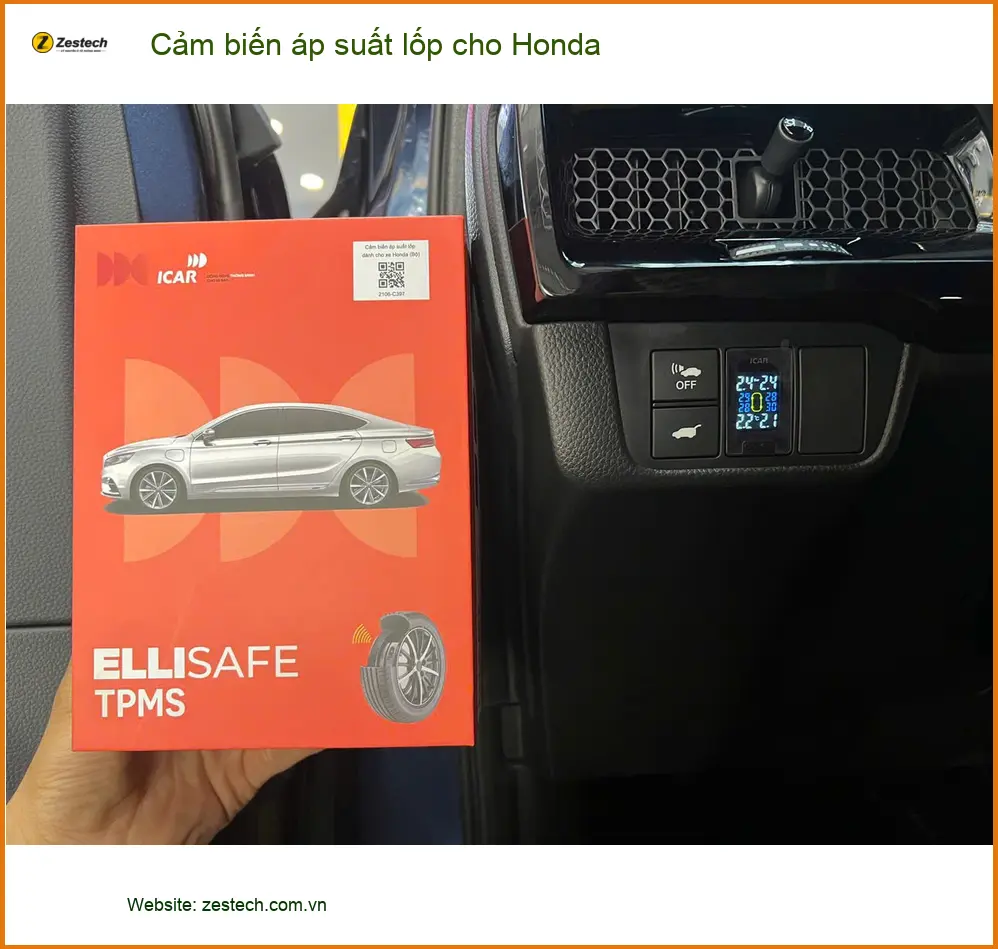 Anh Tùng lắp cảm biến lốp Honda Civic Quận 12 để lái xe an toàn hơn ảnh thực tế 4
