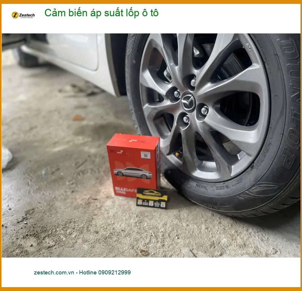 Chú Cường lắp cảm biến áp suất lốp ô tô Mazda 3 tại Quận 4 để lái xe an toàn hơn