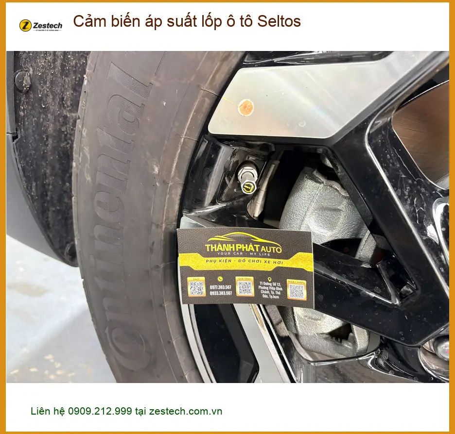Chú Minh lắp cảm biến áp suất lốp cho Kia Seltos Quận 7 để an tâm hơn khi di chuyển xa ảnh thực tế 3