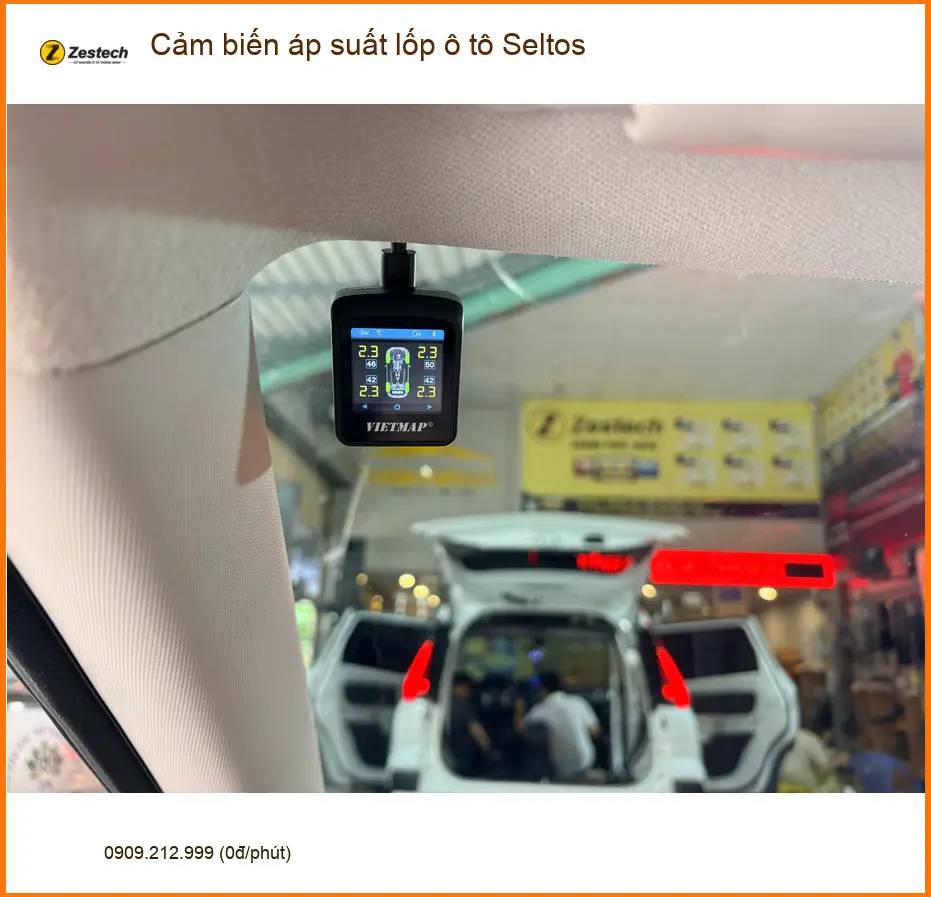 Chú Minh lắp cảm biến áp suất lốp cho Kia Seltos Quận 7 để an tâm hơn khi di chuyển xa ảnh thực tế 4