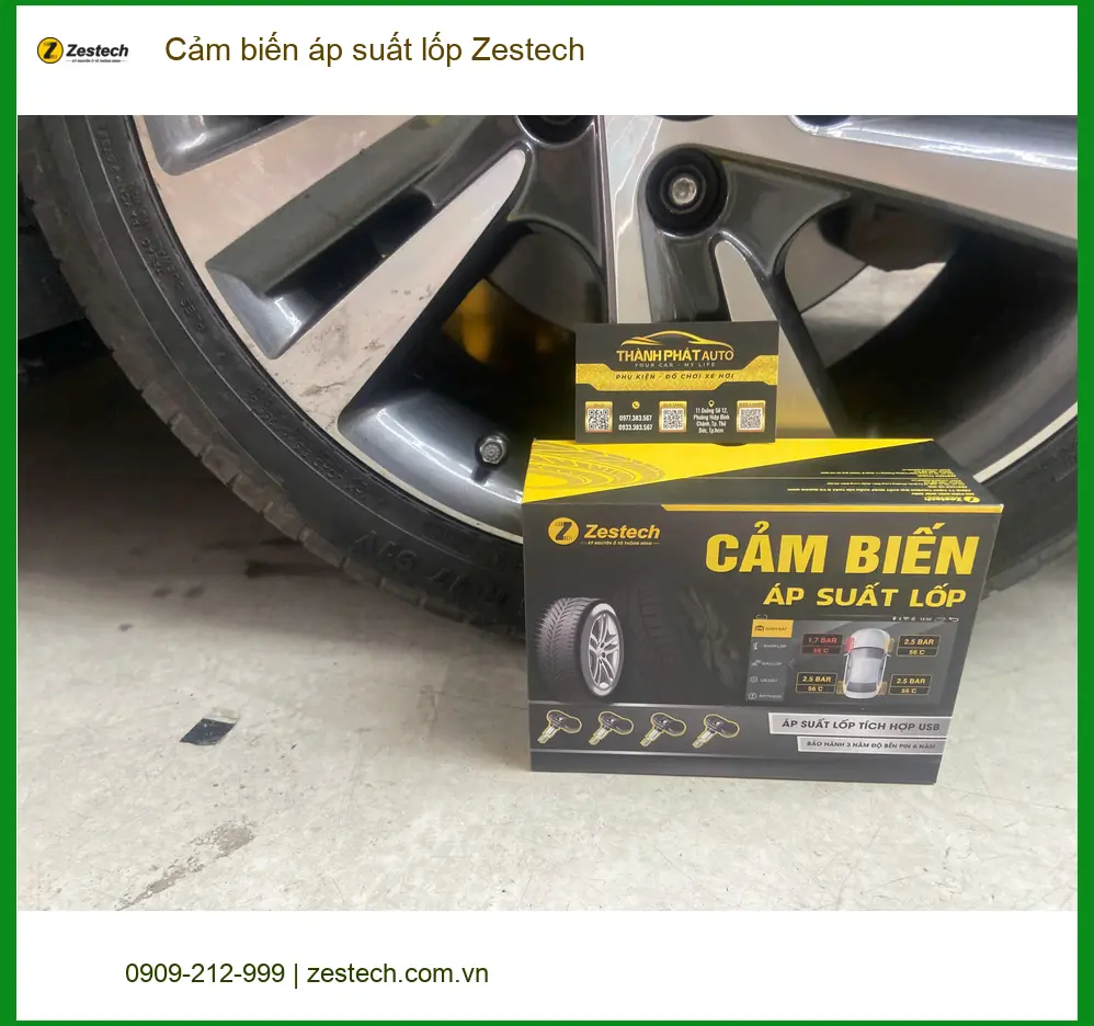 Chị Nga Mazda 3 lắp Cảm biến áp suất lốp Zestech tại Quận Bình Tân.