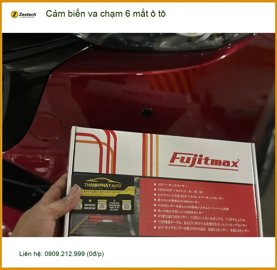 Anh Bách lắp cảm biến va chạm 6 mắt ô tô cho Honda CRV tại Cần Giờ