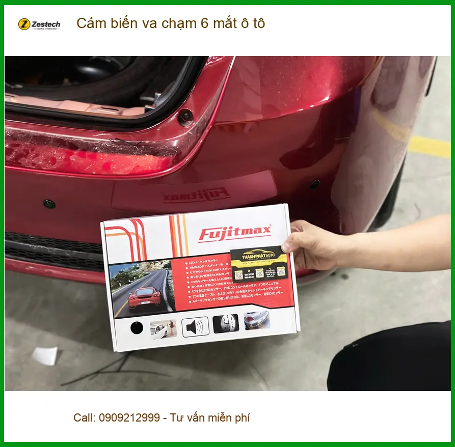 Anh Bách lắp cảm biến va chạm 6 mắt ô tô cho Honda CRV tại Cần Giờ ảnh thực tế 2