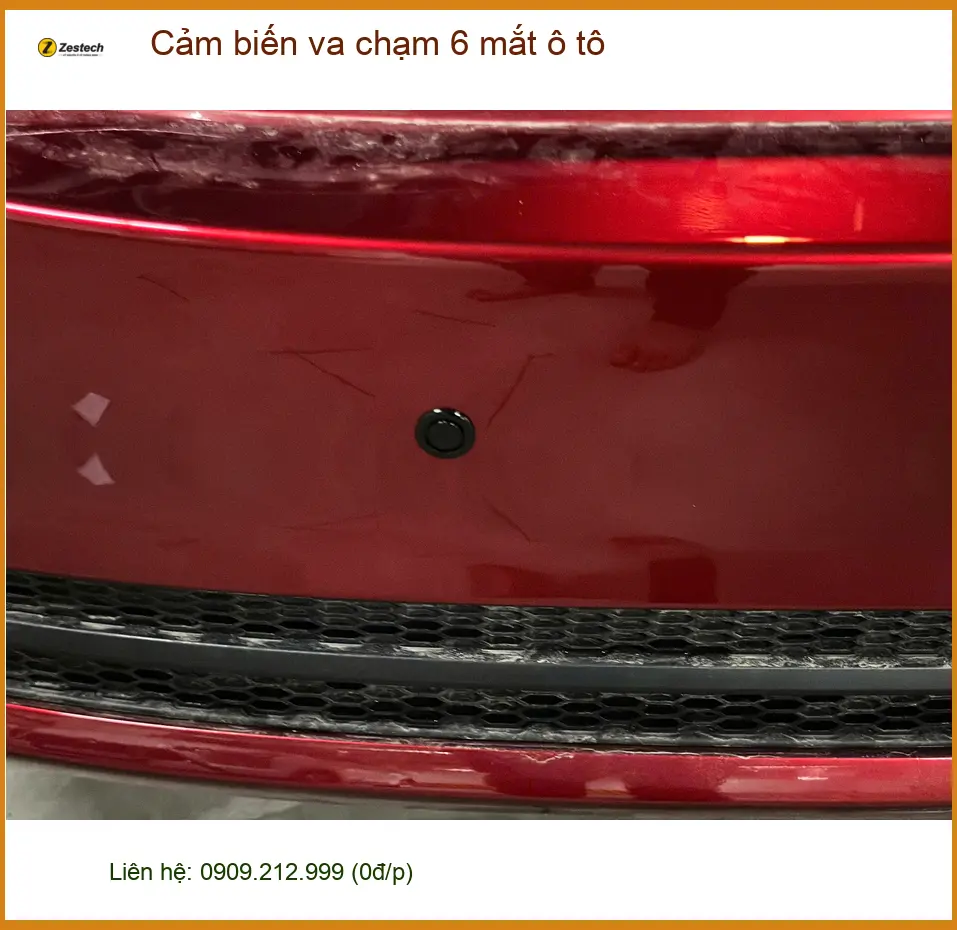 Chị Thảo lắp cảm biến va chạm 6 mắt ô tô Kia K3 tại Quận 8 vì hẻm nhỏ