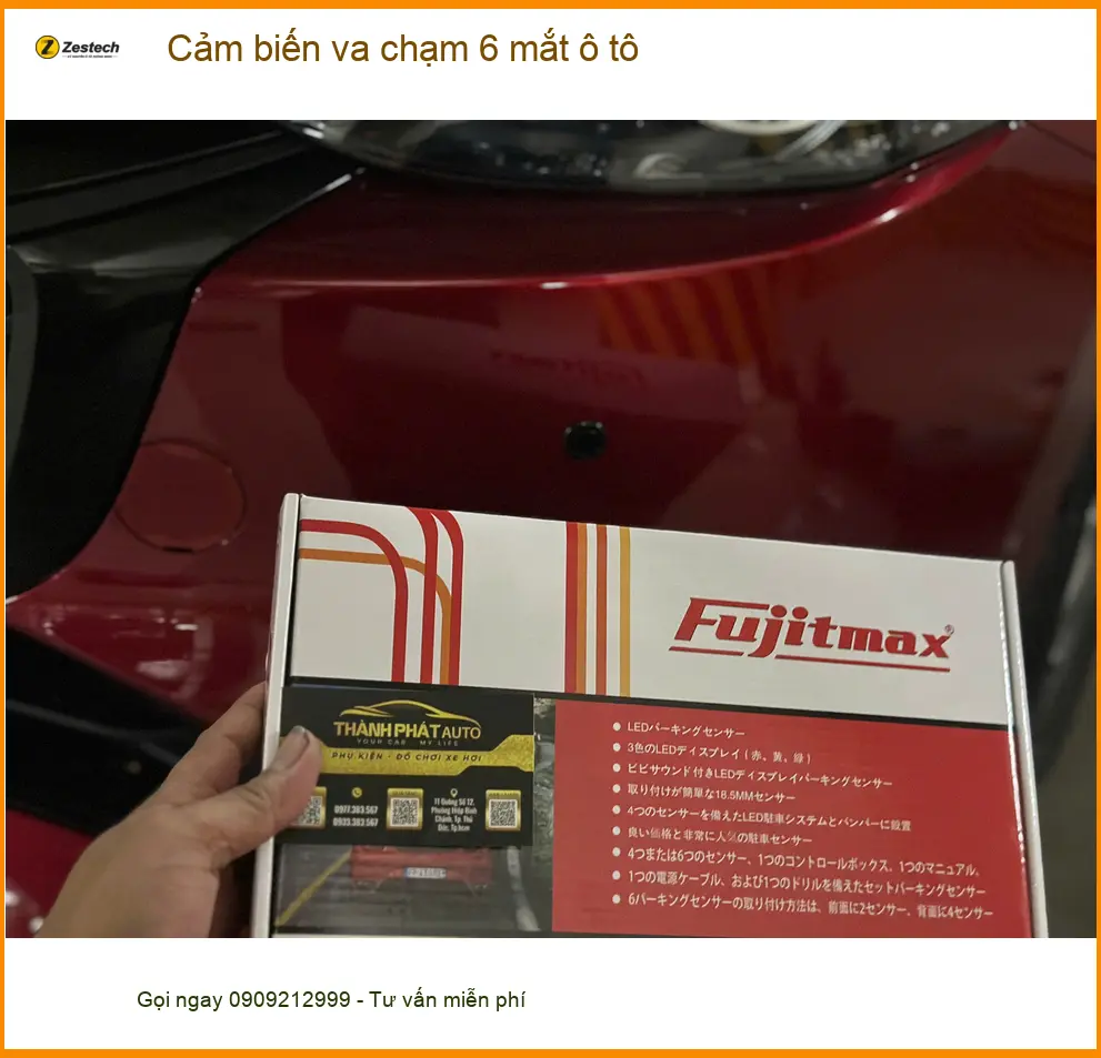 Chú Phi lắp cảm biến va chạm 6 mắt ô tô tại Quận 9 cho xe VinFast VF8 ảnh thực tế 4