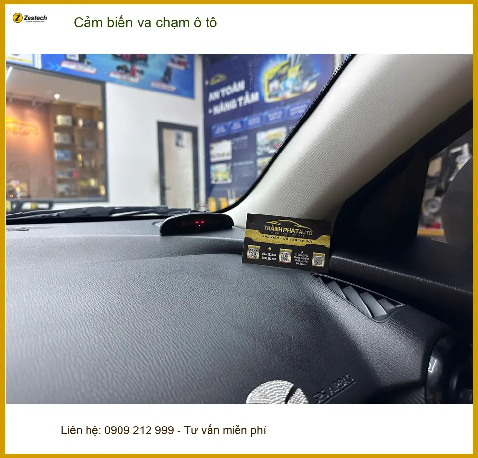 Anh Kiên lắp cảm biến va chạm ô tô Hyundai Creta tại Bình Thạnh tránh va quẹt ảnh thực tế 5