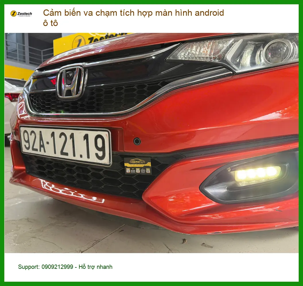 Anh Tấn lắp cảm biến va chạm tích hợp màn hình Android cho Hyundai Accent tại Quận 9. ảnh thực tế 2