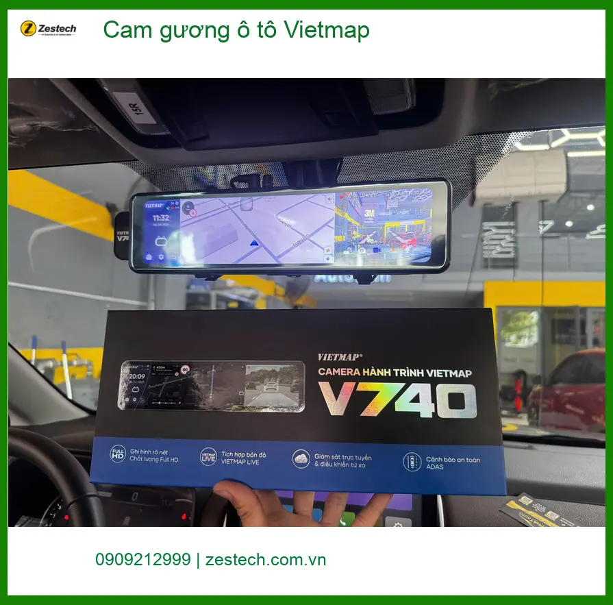 Chị Lan Anh lắp cam gương Vietmap cho Mazda CX5 tại Quận 12 ảnh thực tế 3