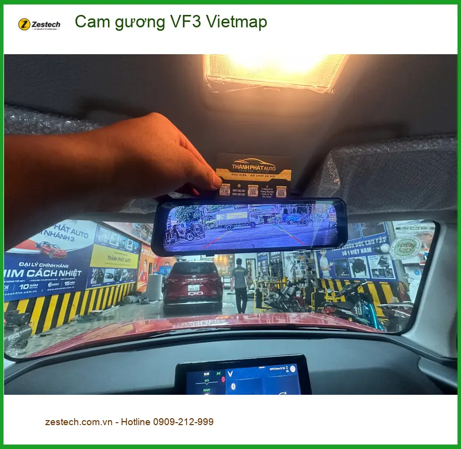 Anh Đạt lắp cam gương Vietmap cho VF3 để ghi hình rõ nét tại Quận 9 ảnh thực tế 2
