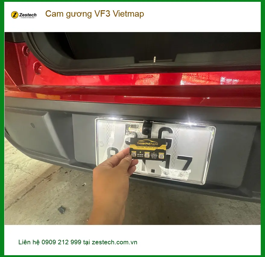 Anh Đạt lắp cam gương Vietmap cho VF3 để ghi hình rõ nét tại Quận 9 ảnh thực tế 3