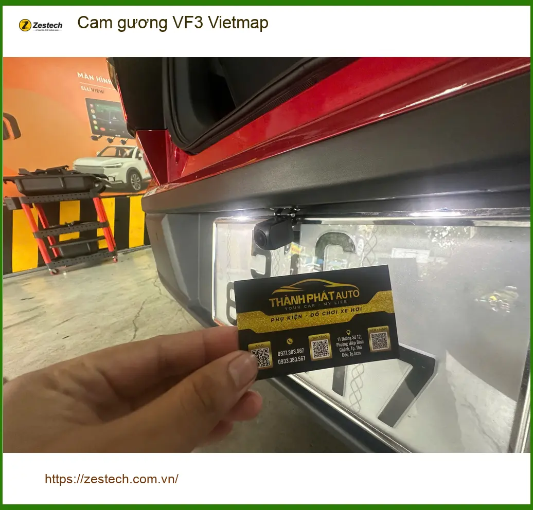 Anh Đạt lắp cam gương Vietmap cho VF3 để ghi hình rõ nét tại Quận 9 ảnh thực tế 4