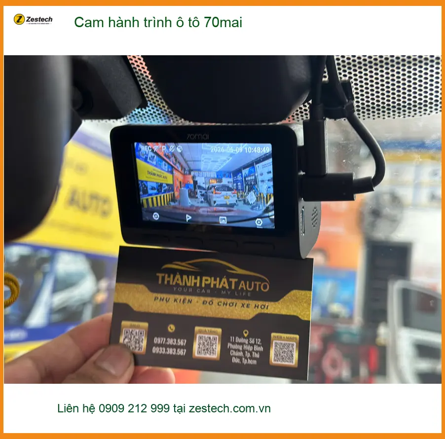 Anh Minh lắp cam hành trình ô tô 70mai cho Kia Seltos tại Quận 2 để giám sát hiệu quả ảnh thực tế 4