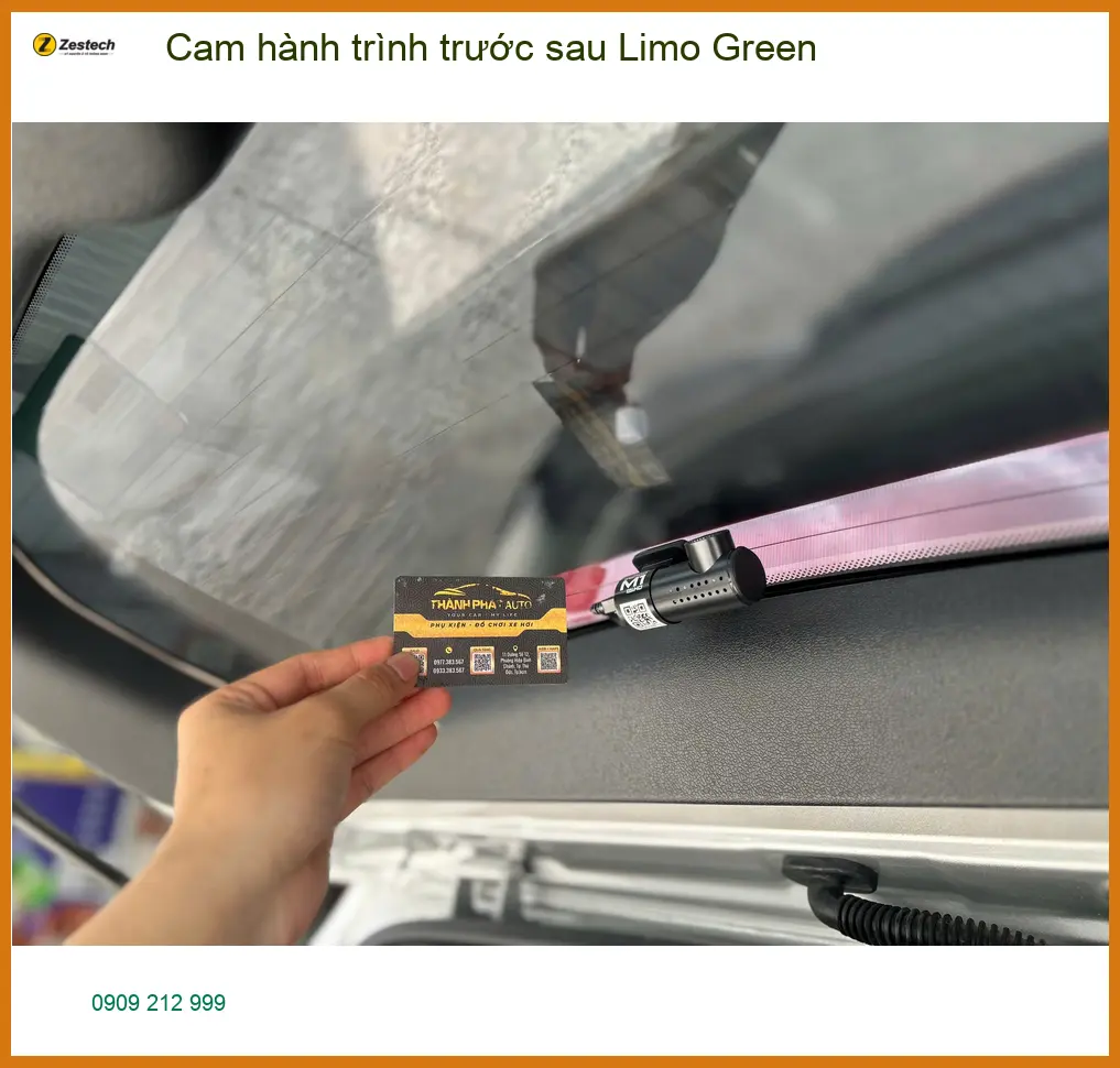 Chị Thảo lắp cam hành trình trước sau Limo Green cho Kia K3 tại Bình Thạnh ảnh thực tế 2