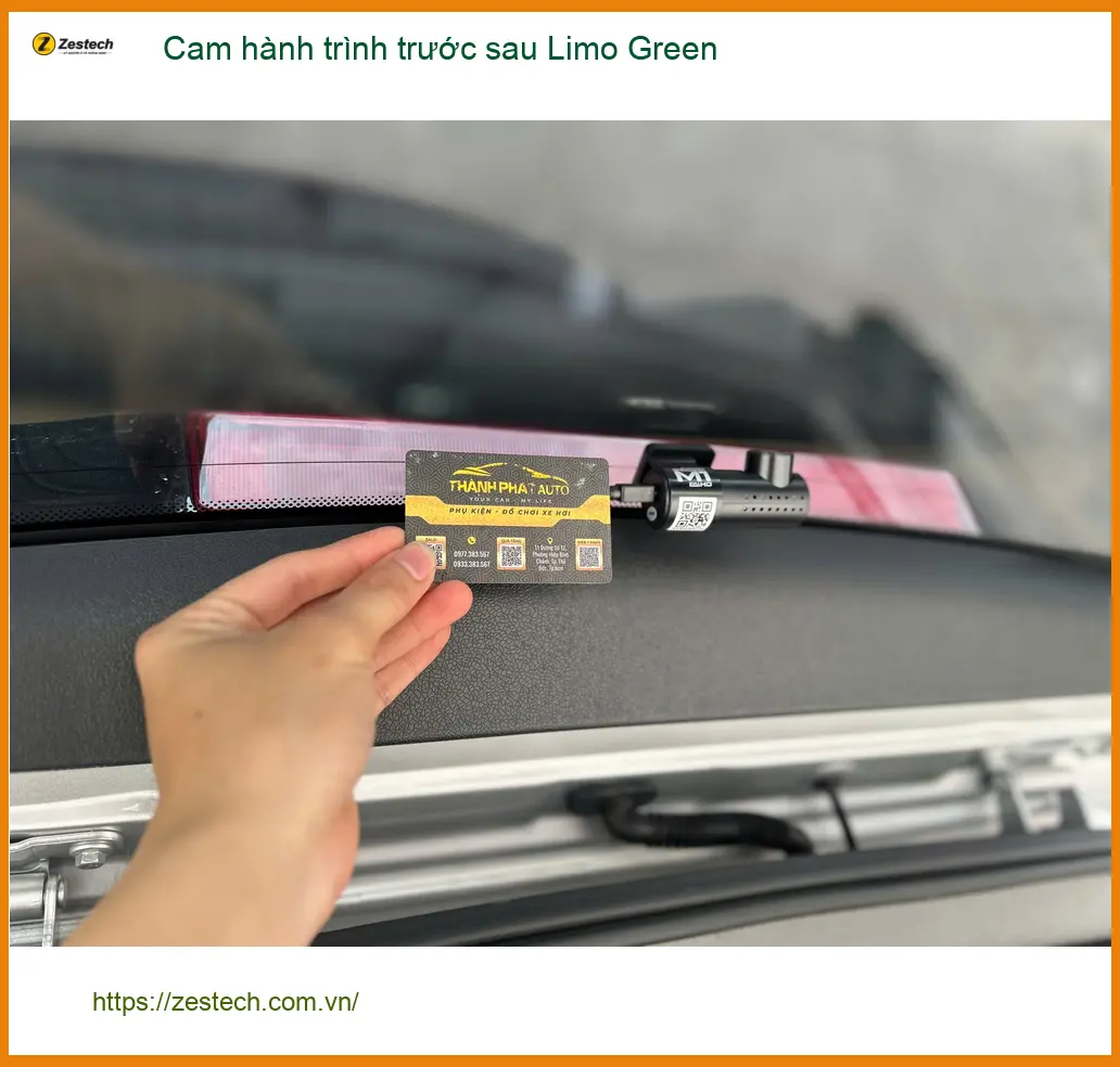 Chị Thảo lắp cam hành trình trước sau Limo Green cho Kia K3 tại Bình Thạnh ảnh thực tế 4
