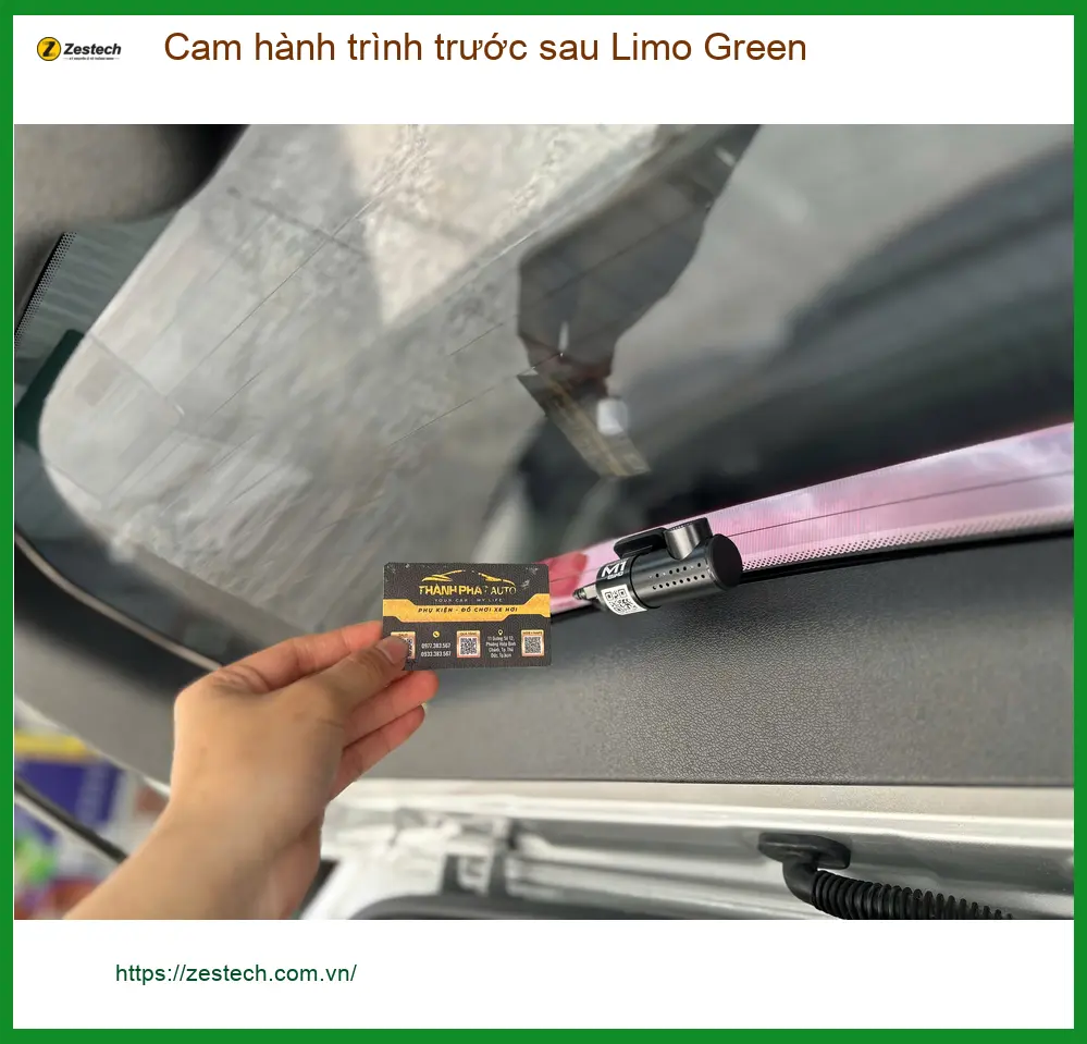 Anh Tấn lắp Cam hành trình trước sau Limo Green cho Hyundai Accent tại Quận 2 ảnh thực tế 5