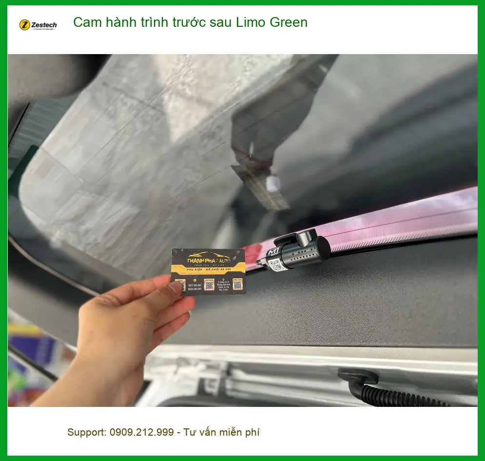 Anh Tùng gắn cam hành trình trước sau Limo Green cho Honda CR-V tại Phú Nhuận. ảnh thực tế 3