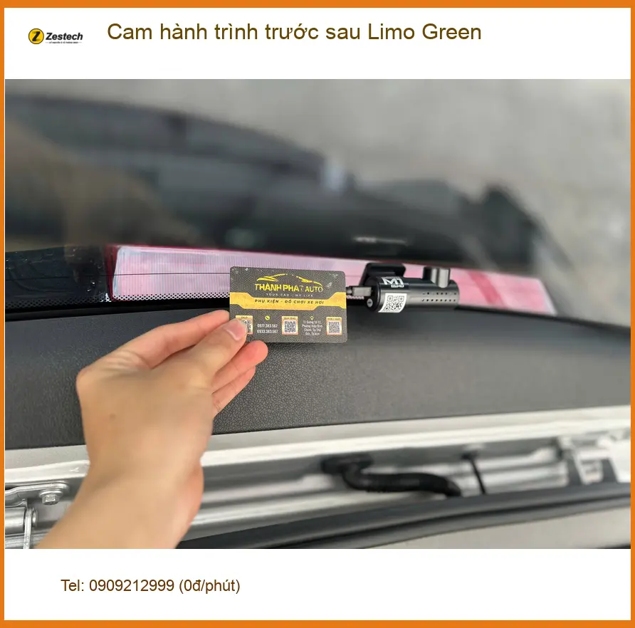 Anh Tùng gắn cam hành trình trước sau Limo Green cho Honda CR-V tại Phú Nhuận. ảnh thực tế 4