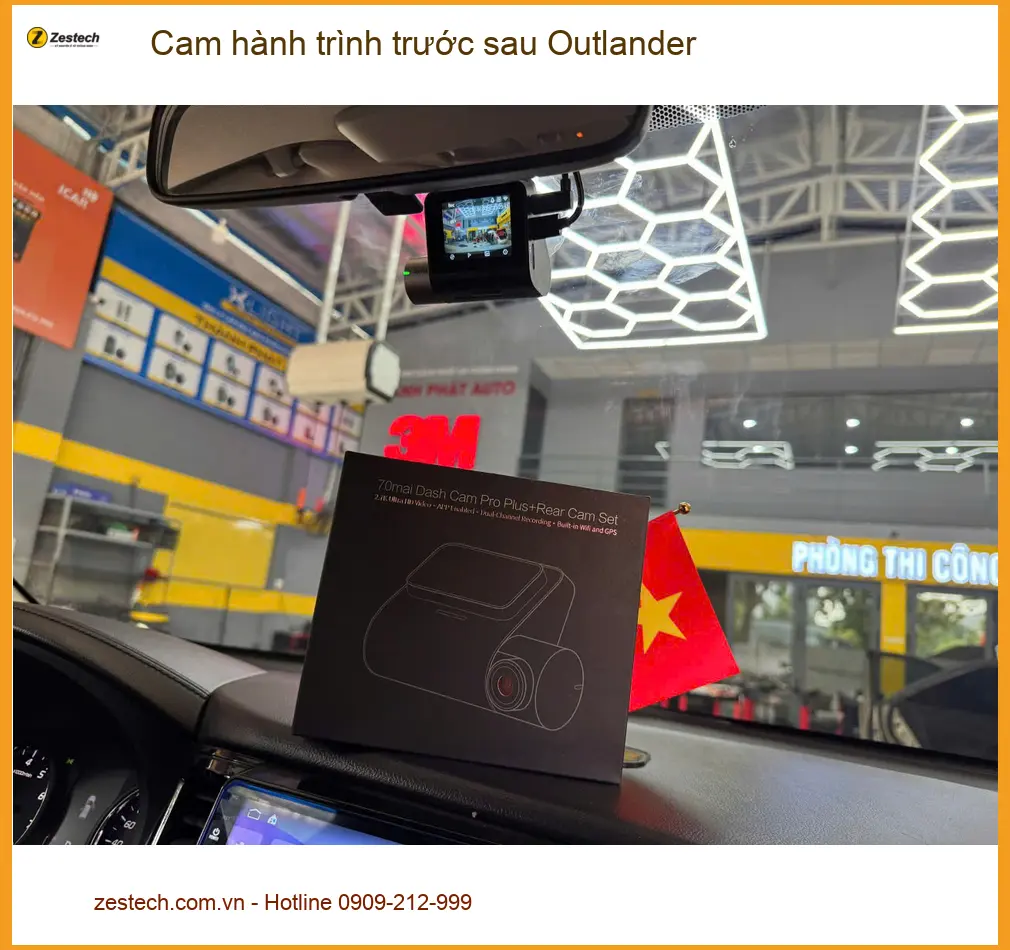 Chú Cường lắp cam hành trình trước sau Outlander tại Hóc Môn để ghi lại lộ trình an toàn ảnh thực tế 4