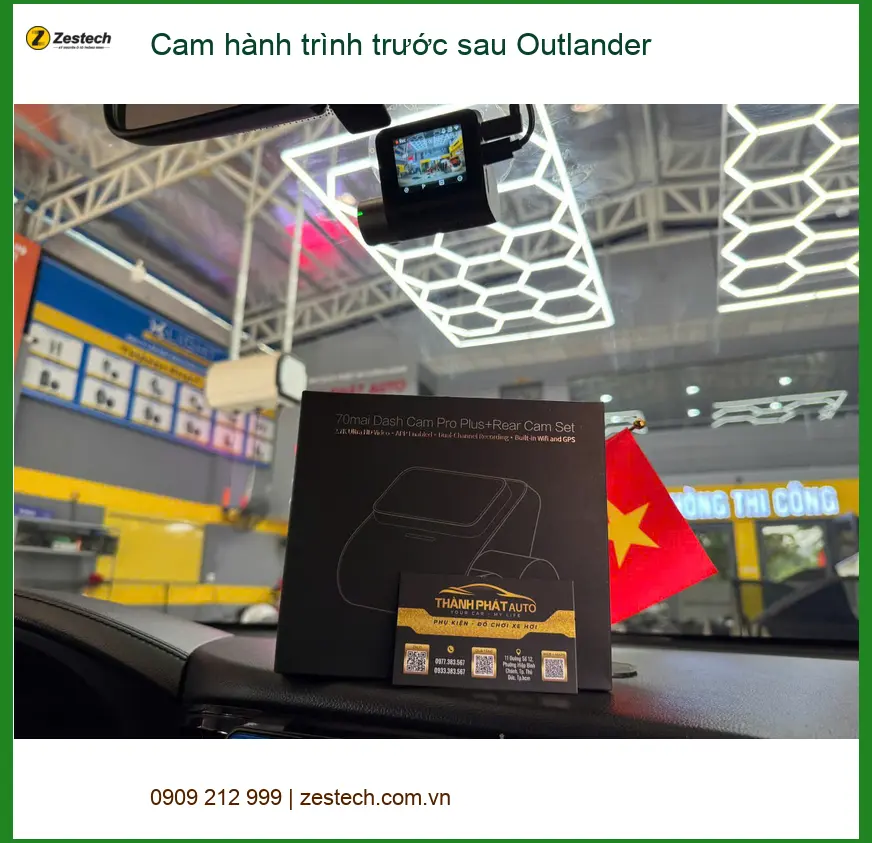 Anh Khải lắp cam hành trình trước sau Outlander tại Quận 9 để an tâm lái xe ảnh thực tế 3