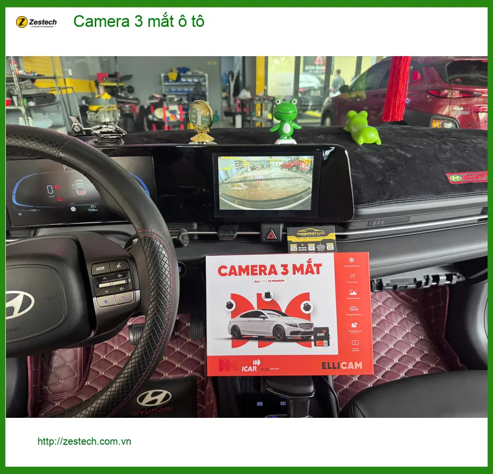 Anh Minh lắp Camera 3 mắt ô tô cho Hyundai Accent tại Quận 12 ảnh thực tế 3