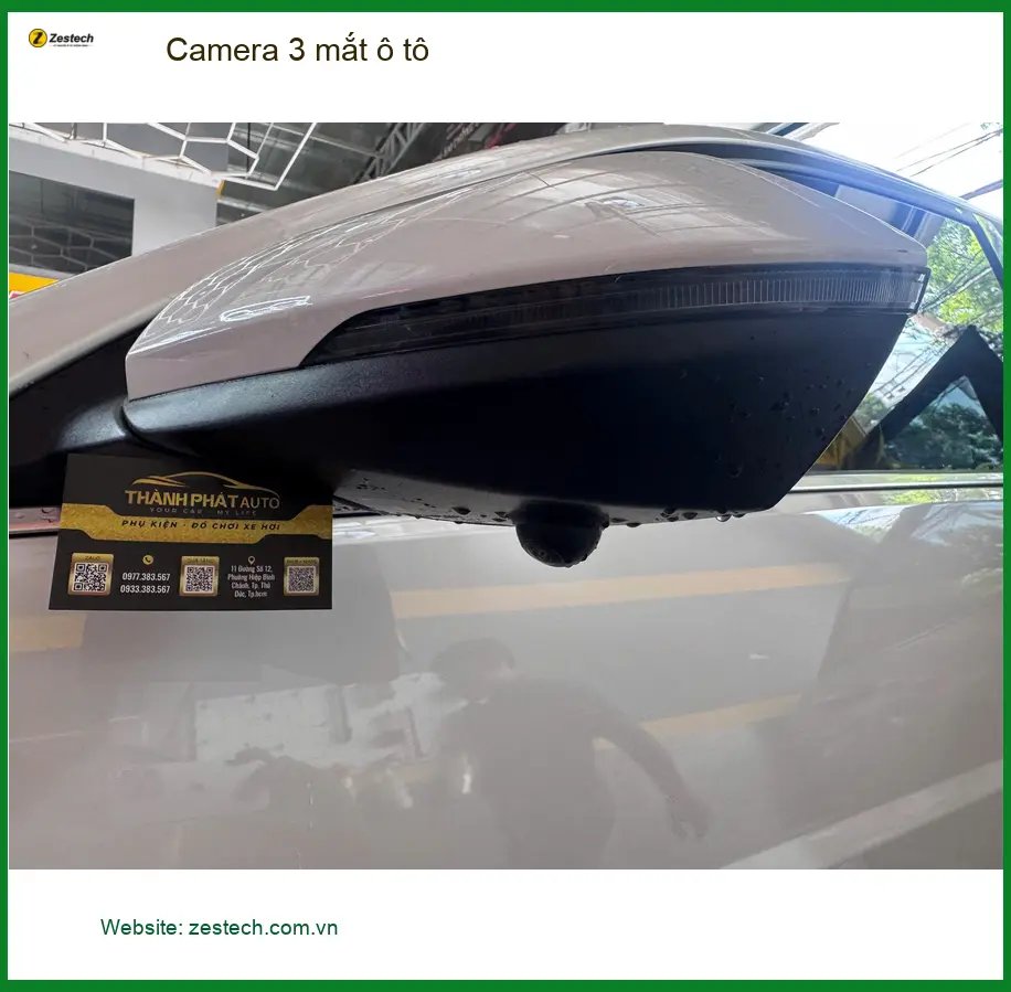 Anh Kiên lắp camera 3 mắt ô tô cho Hyundai Accent ở Quận 9 để an tâm khi đậu xe ảnh thực tế 2