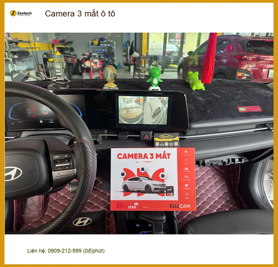 Anh Minh lắp Camera 3 mắt ô tô Honda CRV tại Quận 2 để quan sát tốt hơn ảnh thực tế 3