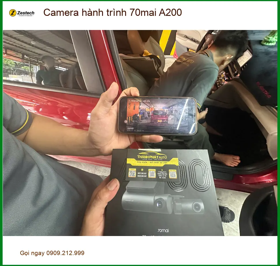 Anh Minh lắp Camera hành trình 70mai A200 tại Quận 2 cho Hyundai Accent ảnh thực tế 2