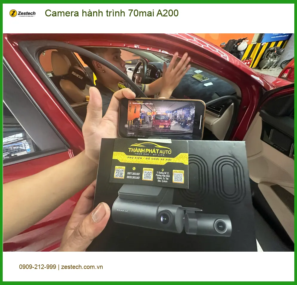 Anh Minh lắp Camera hành trình 70mai A200 tại Quận 2 cho Hyundai Accent ảnh thực tế 4