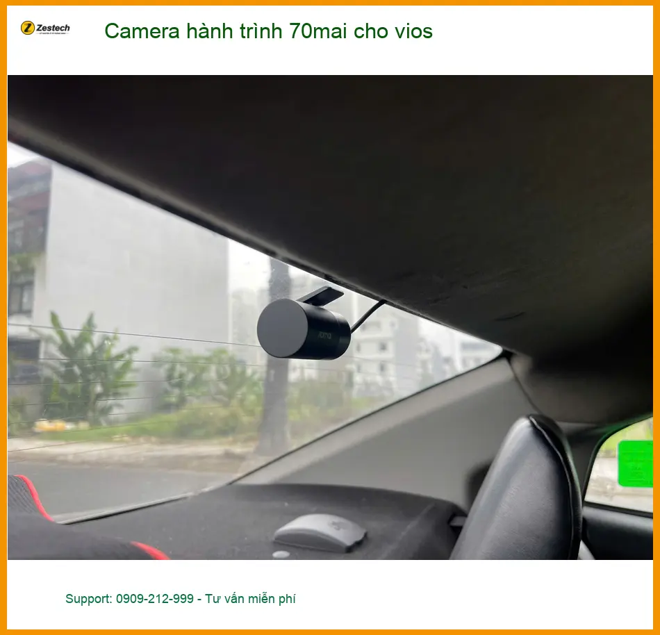 Chị Thanh lắp Camera hành trình 70mai cho Vios tại Quận Tân Phú để ghi lại hành trình an toàn. ảnh thực tế 2