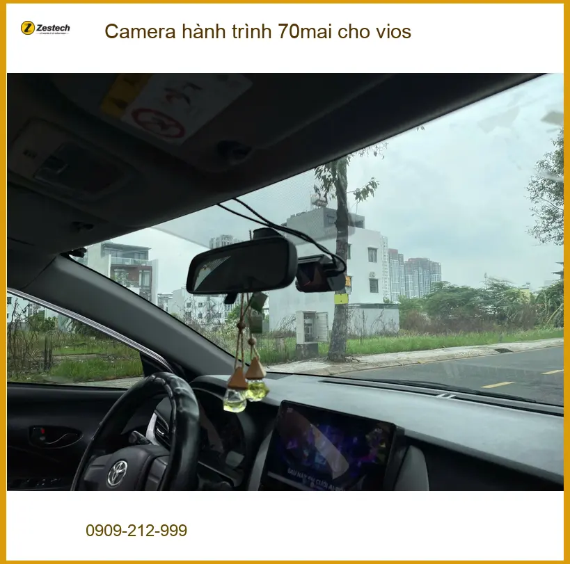 Chị Thanh lắp Camera hành trình 70mai cho Vios tại Quận Tân Phú để ghi lại hành trình an toàn. ảnh thực tế 3