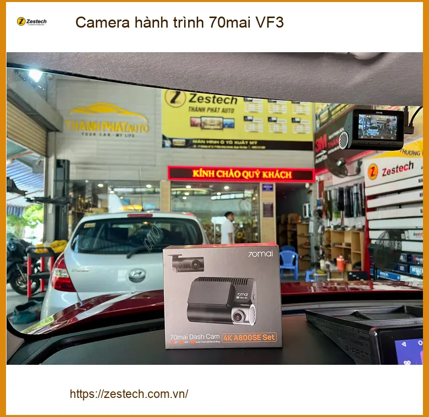 Chị Mai Anh lắp Camera hành trình 70mai VF3 cho VF3 tại Tân Phú an toàn ảnh thực tế 2