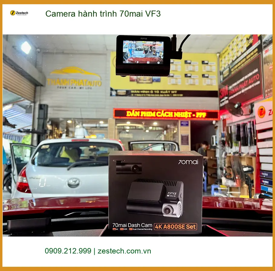 Chị Mai Anh lắp Camera hành trình 70mai VF3 cho VF3 tại Tân Phú an toàn ảnh thực tế 3