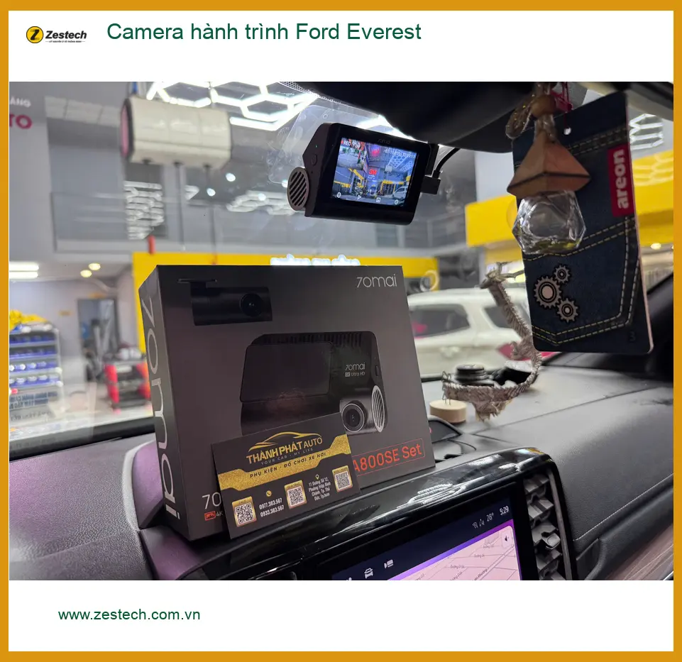 Chị Mai Anh lắp Camera hành trình Ford Everest tại Quận 2 để giám sát hành trình an toàn ảnh thực tế 2
