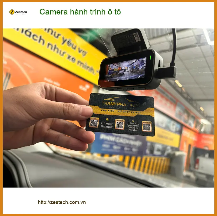 Chị Thanh lắp camera hành trình ô tô Hyundai Grand i10 tại Hóc Môn ảnh thực tế 3