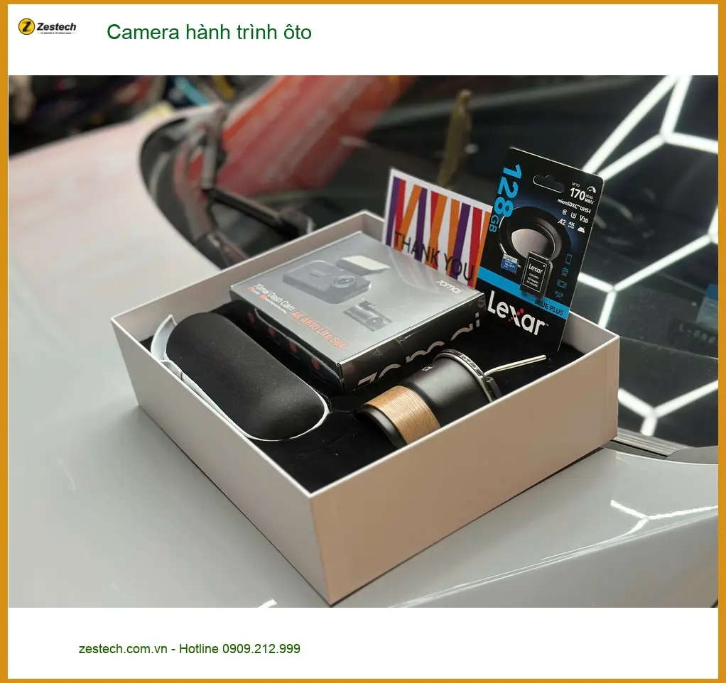 Anh Bảo lắp camera hành trình ô tô Hyundai Santa Fe tại Quận 7 ảnh thực tế 2