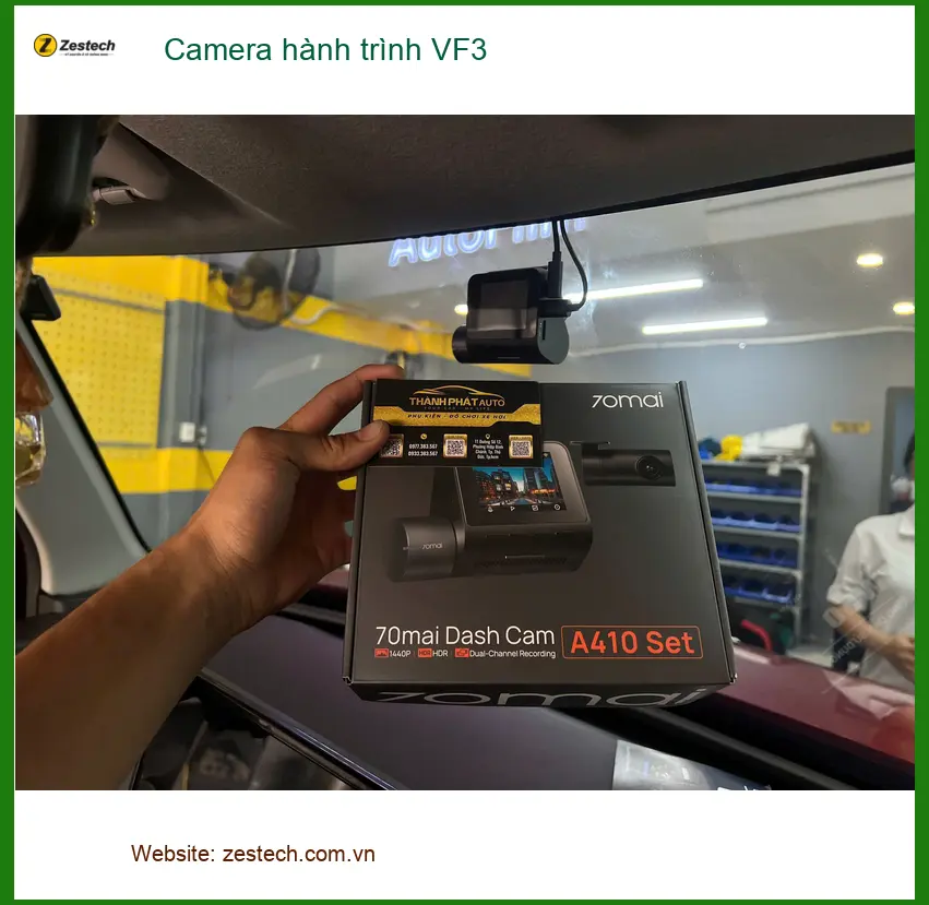 Chú Cường lắp camera hành trình VinFast VF3 tại Huyện Bình Chánh để có bằng chứng rõ ràng