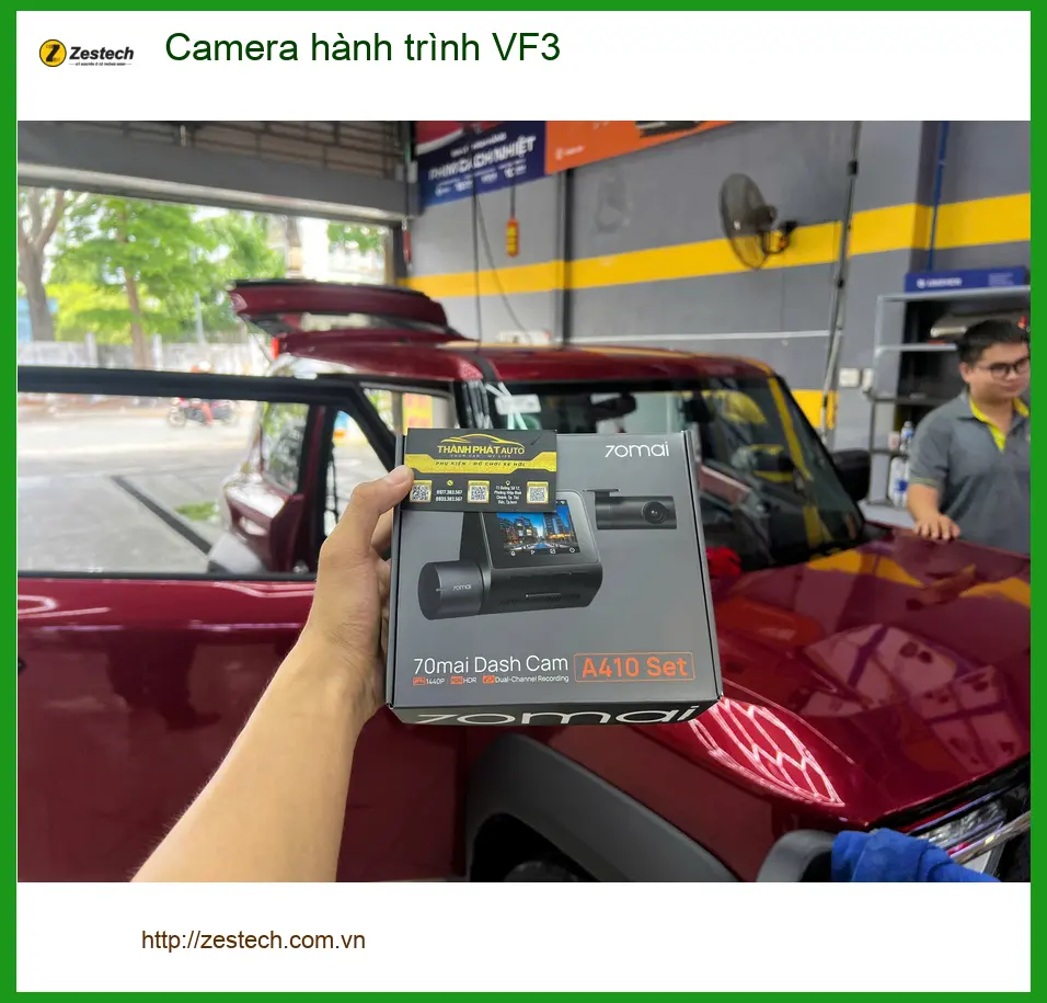 Chị Thảo lắp camera hành trình VinFast VF3 Quận Gò Vấp để ghi lại hành trình ảnh thực tế 3