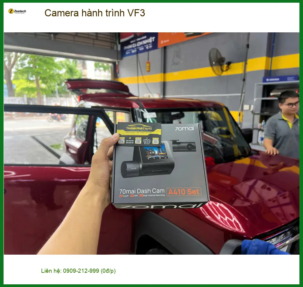 Lắp Camera hành trình VF3 Quận 5 chính hãng, giá tốt cho xe Anh Khải ảnh thực tế 3