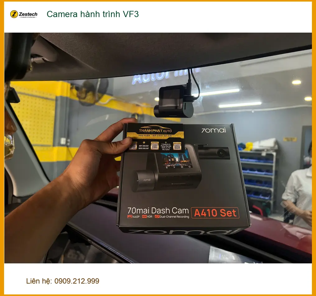 Chị Phương lắp Camera hành trình VinFast VF3 tại Cần Giờ để an tâm di chuyển ảnh thực tế 2