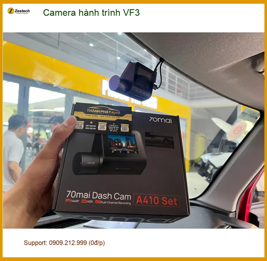 Chú Tùng lắp camera hành trình VinFast VF3 tại Quận 12 để an tâm hơn khi di chuyển trong phố ảnh thực tế 3