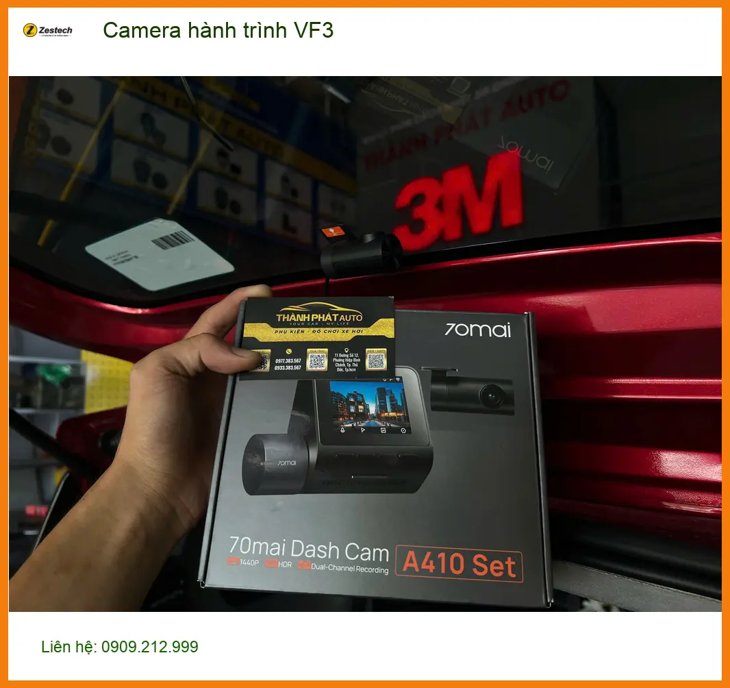 Anh Tuấn Kiệt lắp Camera hành trình VF3 tại Quận 2 để an tâm lái xe ảnh thực tế 3